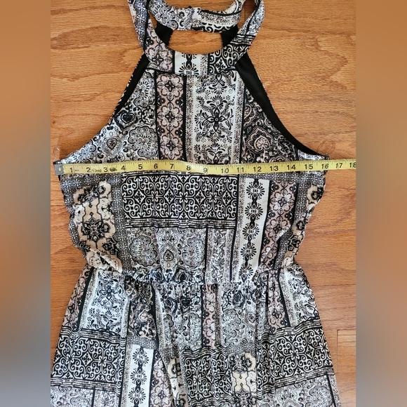 Juniors Three Pink Hearts Stretchy Halter Maxi Dress Multi color, Size S - Picture 8 of 10